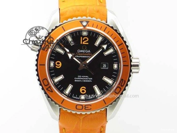 1221 Planet Ocean Pro Ceramic Bezel 45mm 1:1 OMF Best Edition On Rubber Strap A8500 (Black Balance Wheel) MoistureWicking 8136